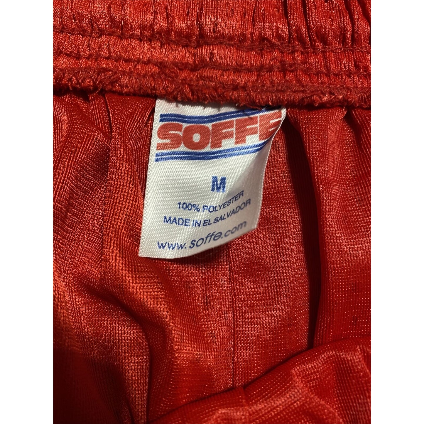 Soffe Men’s Medium Red Lacrosse Polyester Mesh Shorts