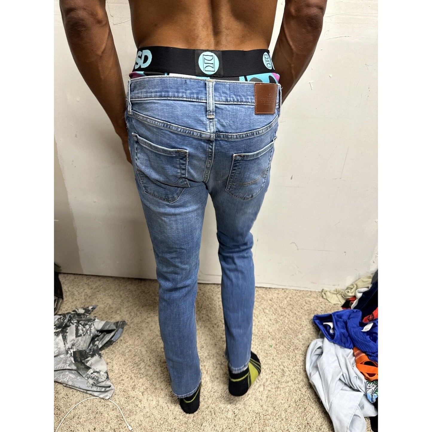 Men’s Hollister 31 X 32 Skinny Fit Advanced Stretch Blue Jeans