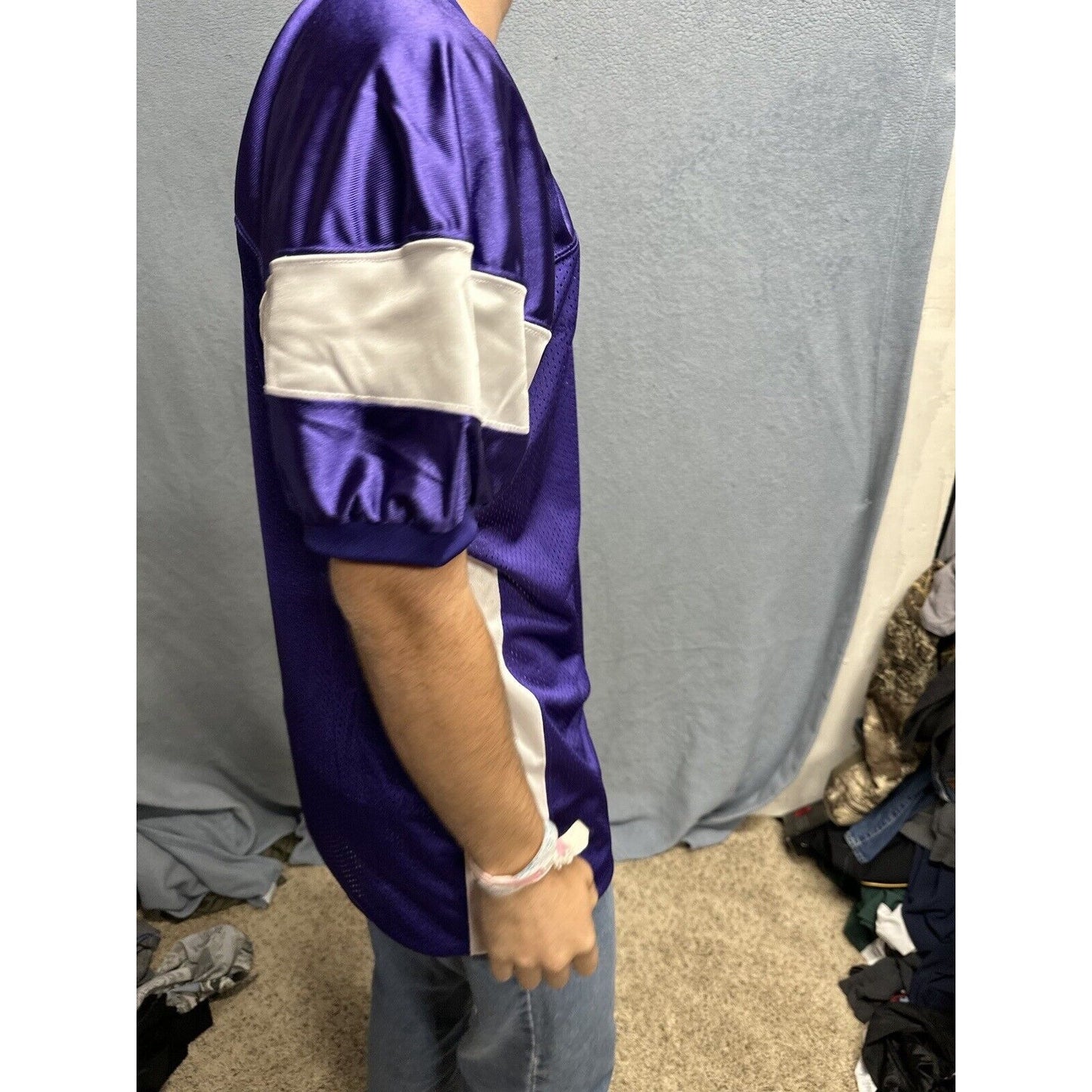 Men’s Purple And White Champro Medium Football Jersey