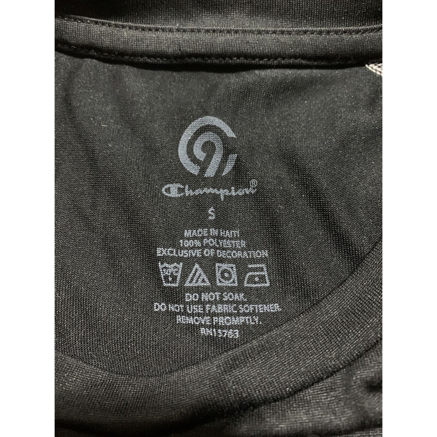 Athletic Fit Men’s Black Long Sleeve Polyester Small Shirt