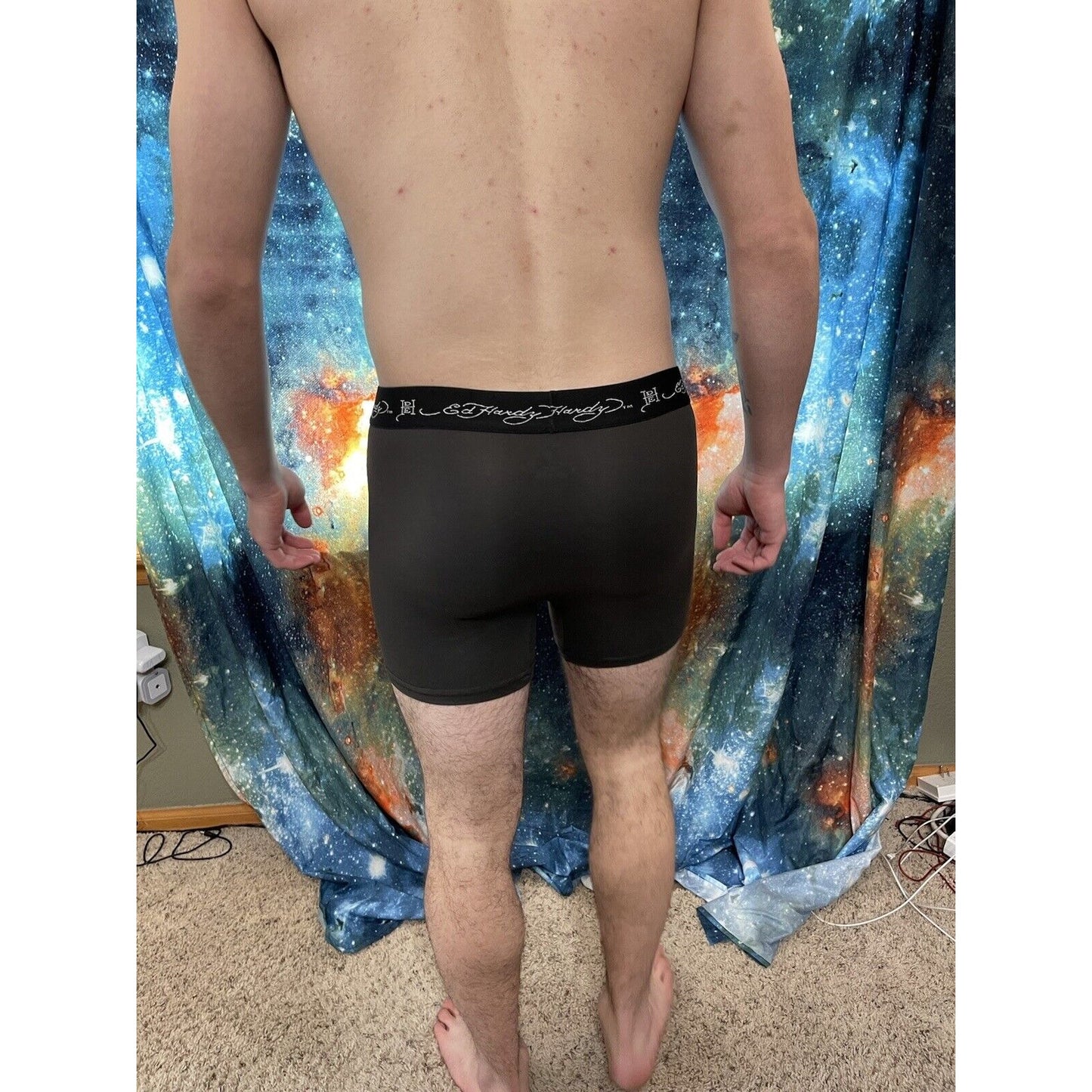 men's ed hardy medium black new york compression shorts New And Unworn
