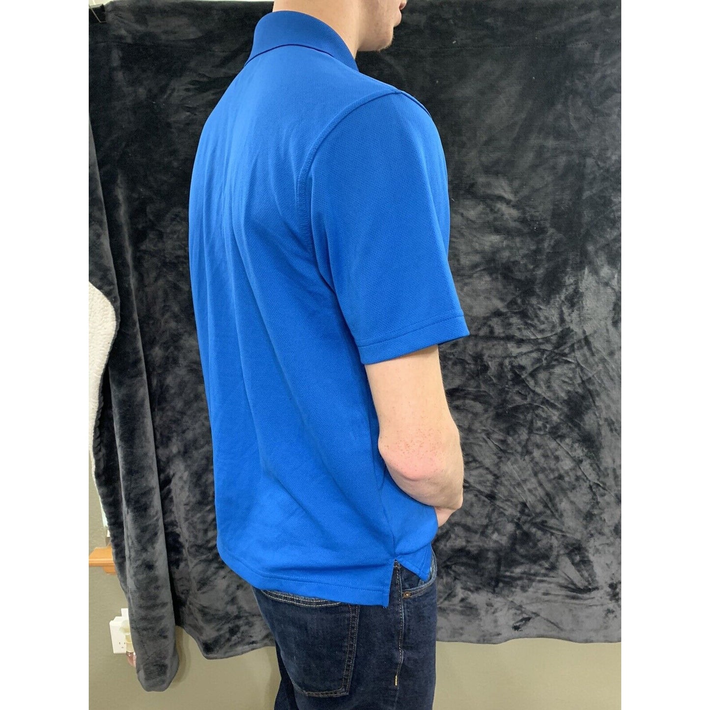 PGA Tour Airflux Men's Royal Blue Polyester Golf Polo Shirt MEDIUM