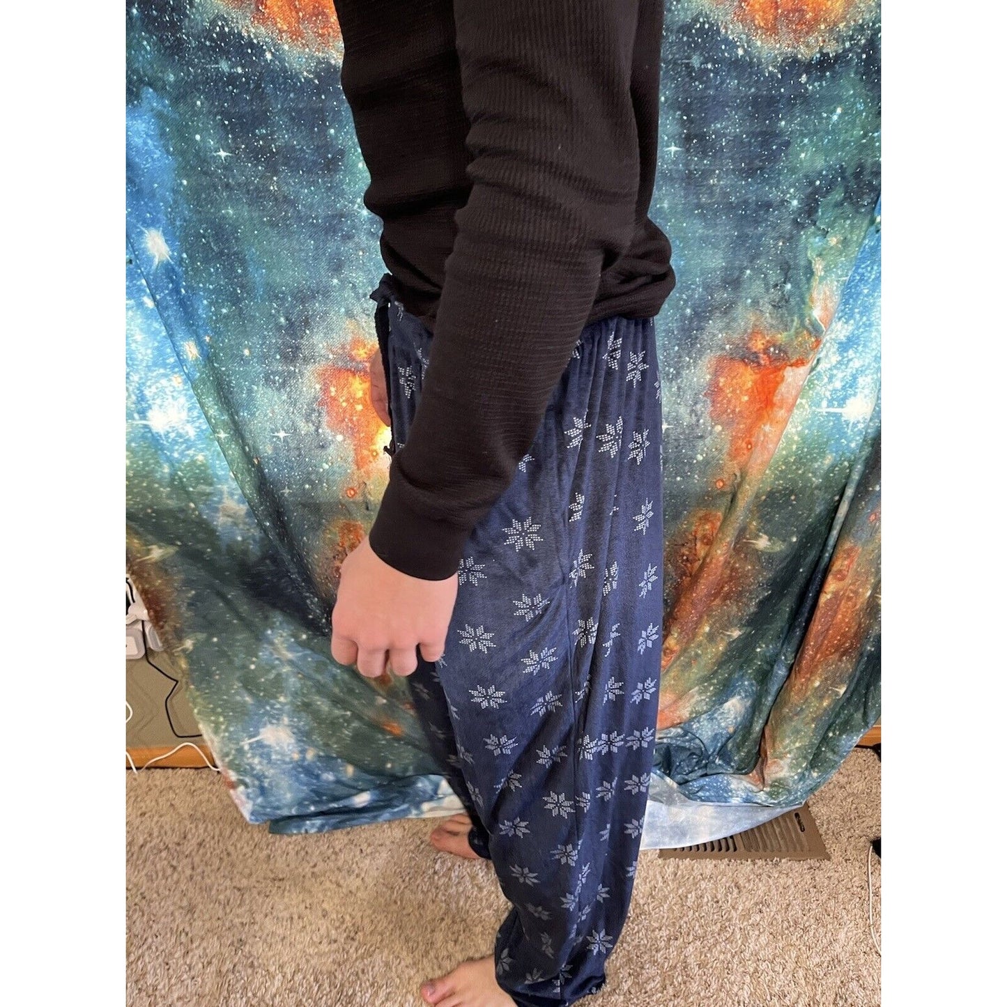 Men’s XL George Snowflake Blue sleepwear Flannel