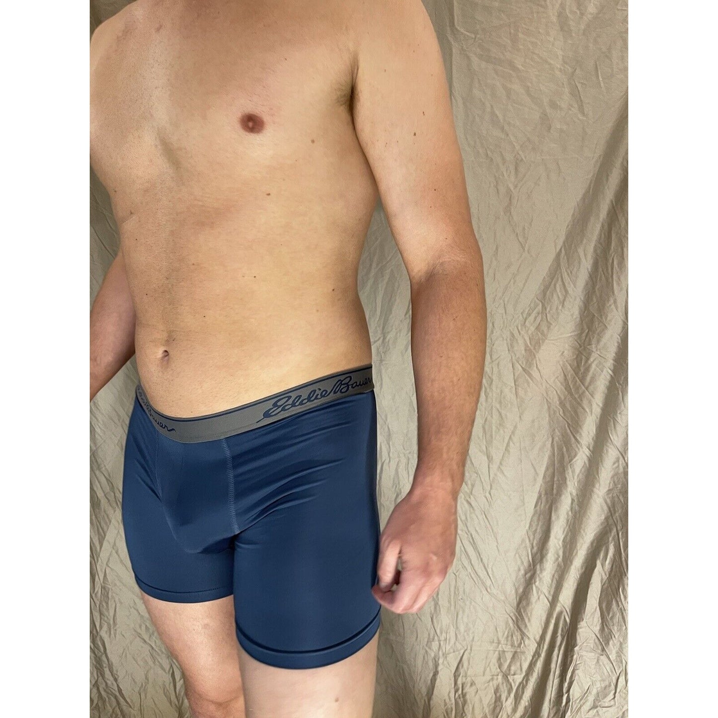 men's eddie bauer medium compression shorts 8% spandex Dark Blue