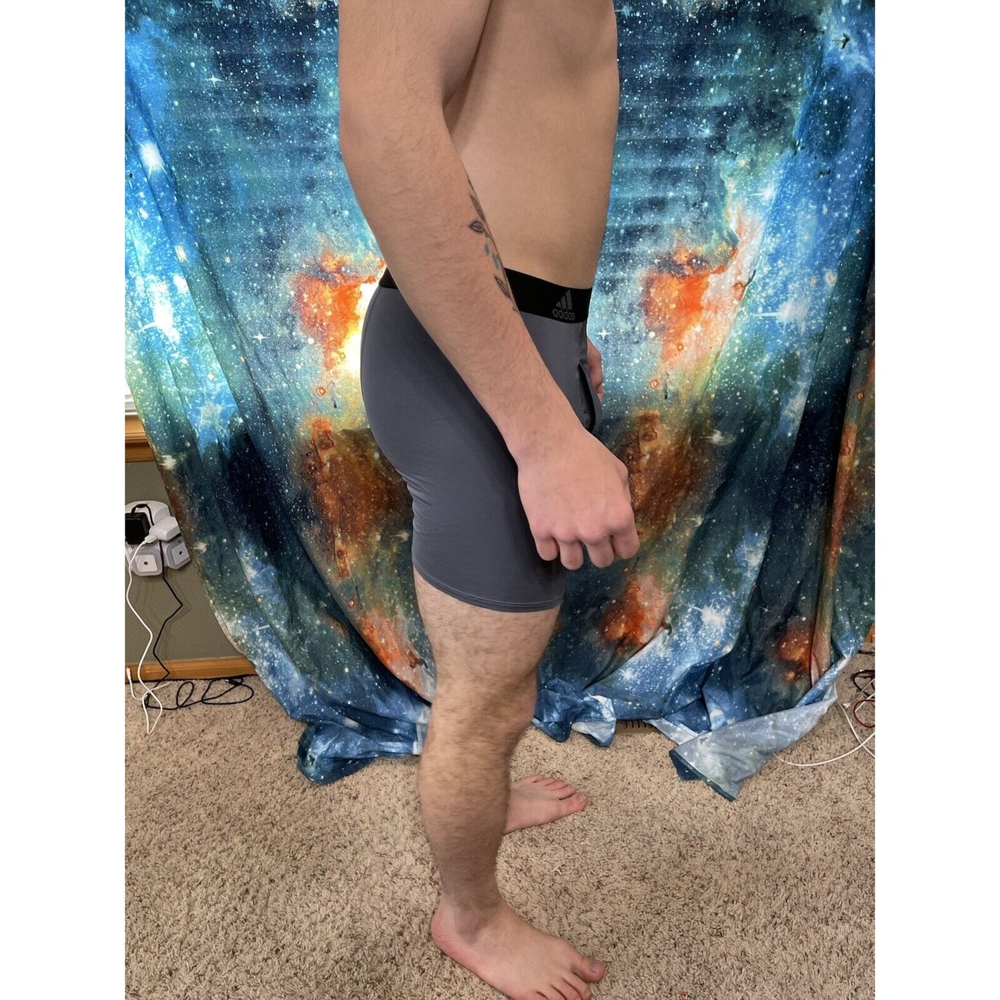 men's adidas gray medium compression shorts New And Unworn