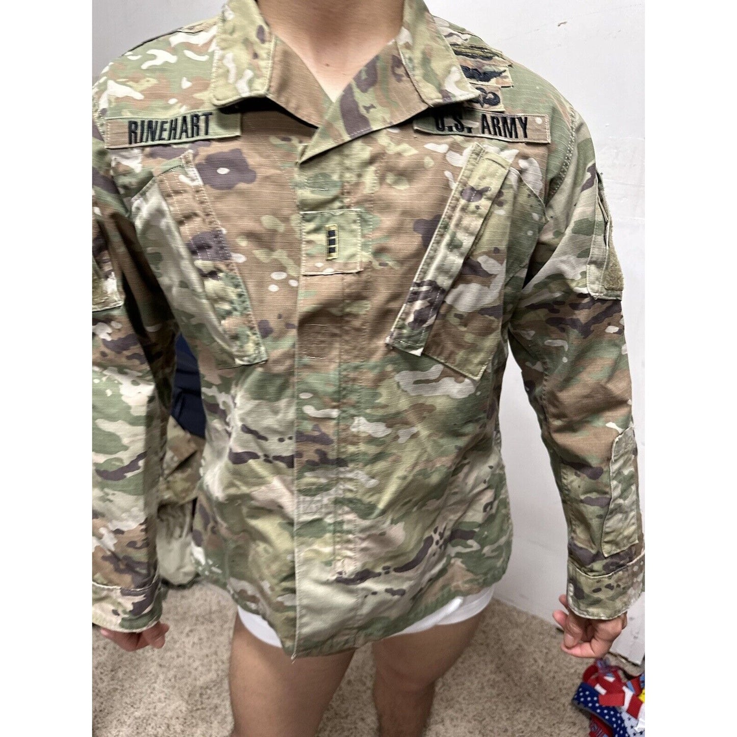 Men’s Warrant Officer Rank Ocp Top Blouse Army Air Force Combat Small Short