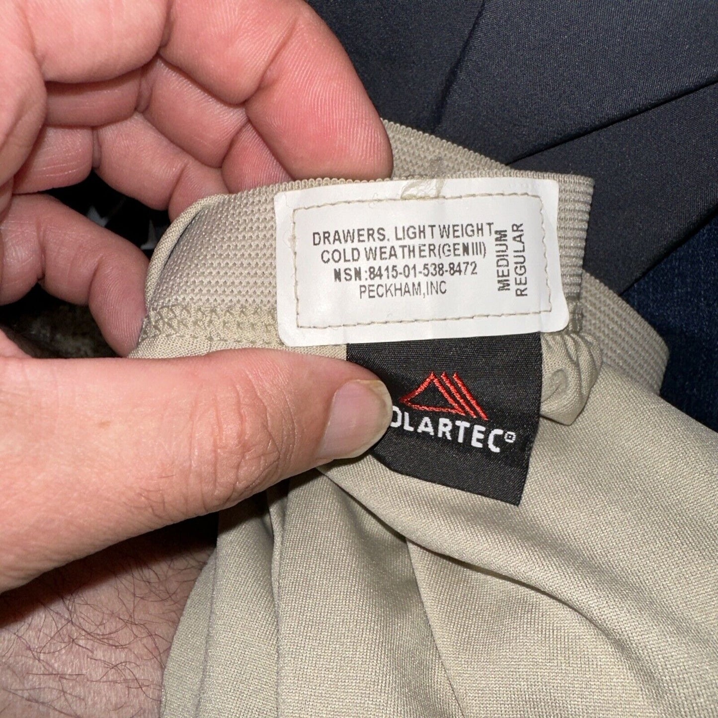 Men’s Polartec Drawers Lightweight Cold Weather Gen III Medium Regular Tan