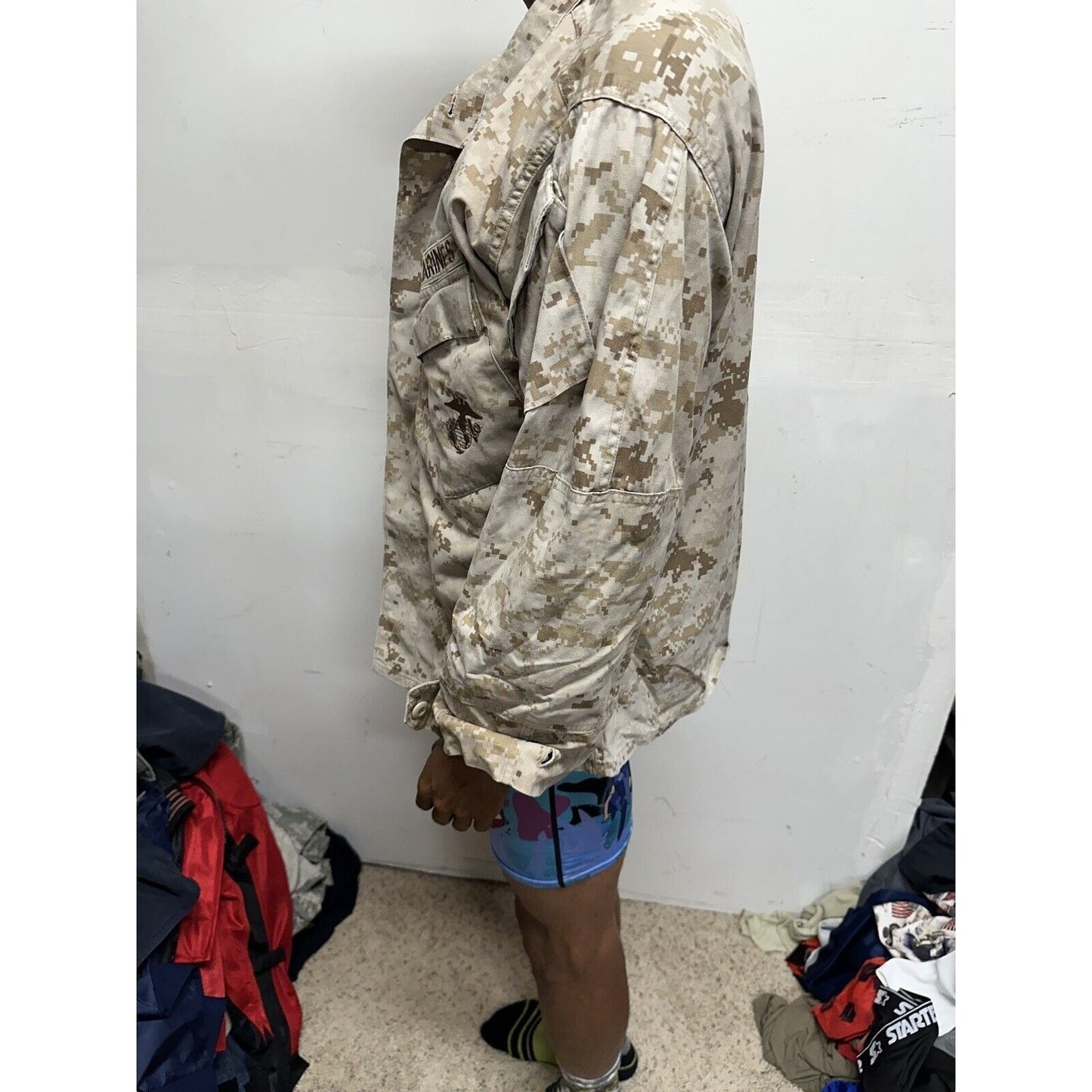 Men’s Medium Short Usmc Marines Blouse Top Uniform Desert Marpat