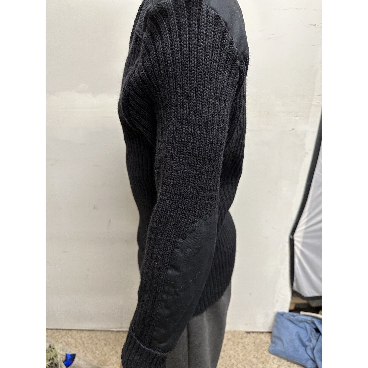 Citadel Mens Military Virgin Wool Pullover Sweater Great Britain Black Size 42
