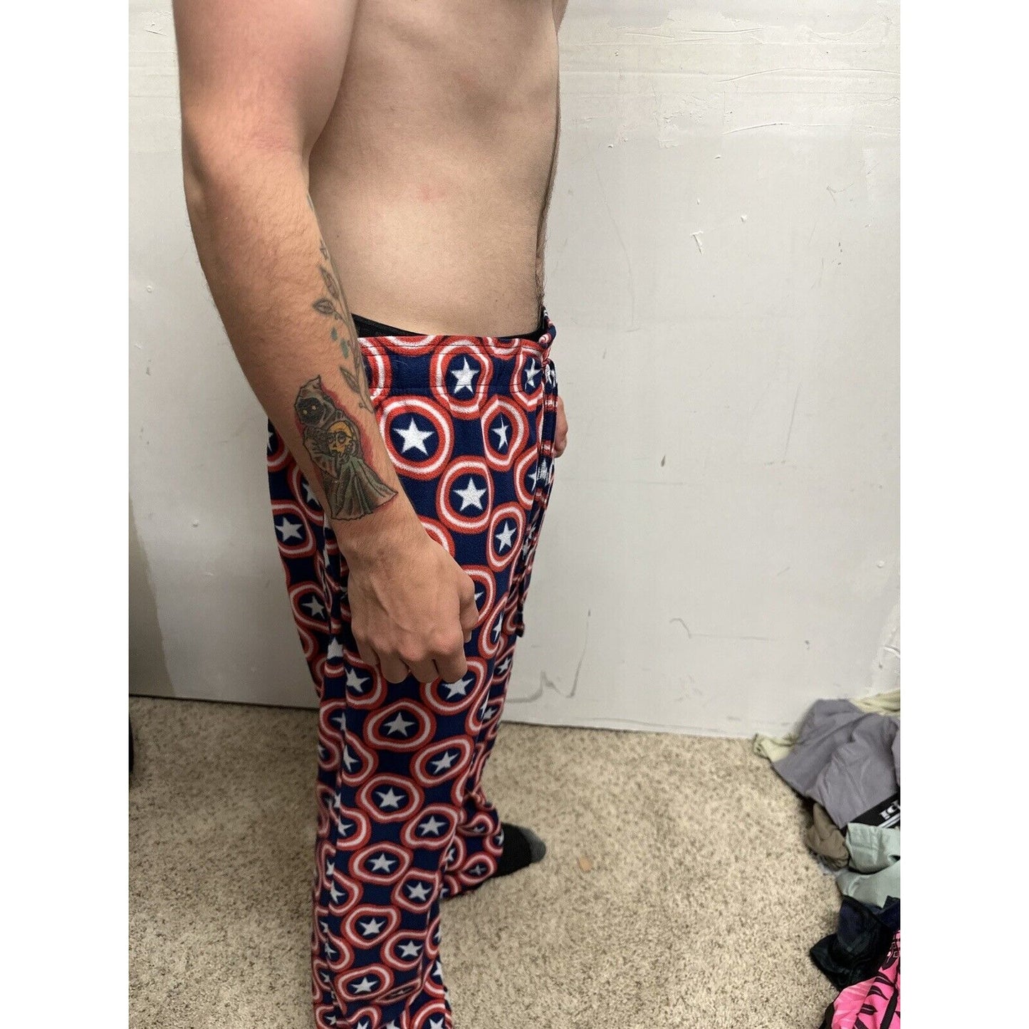 Men’s Marvel Captain America xL Flannel Lounge Wear Pajama Pants