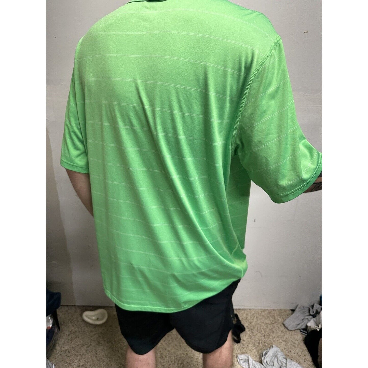 Men’s Lime Green Dri-fit Nike Polo Shirt Large