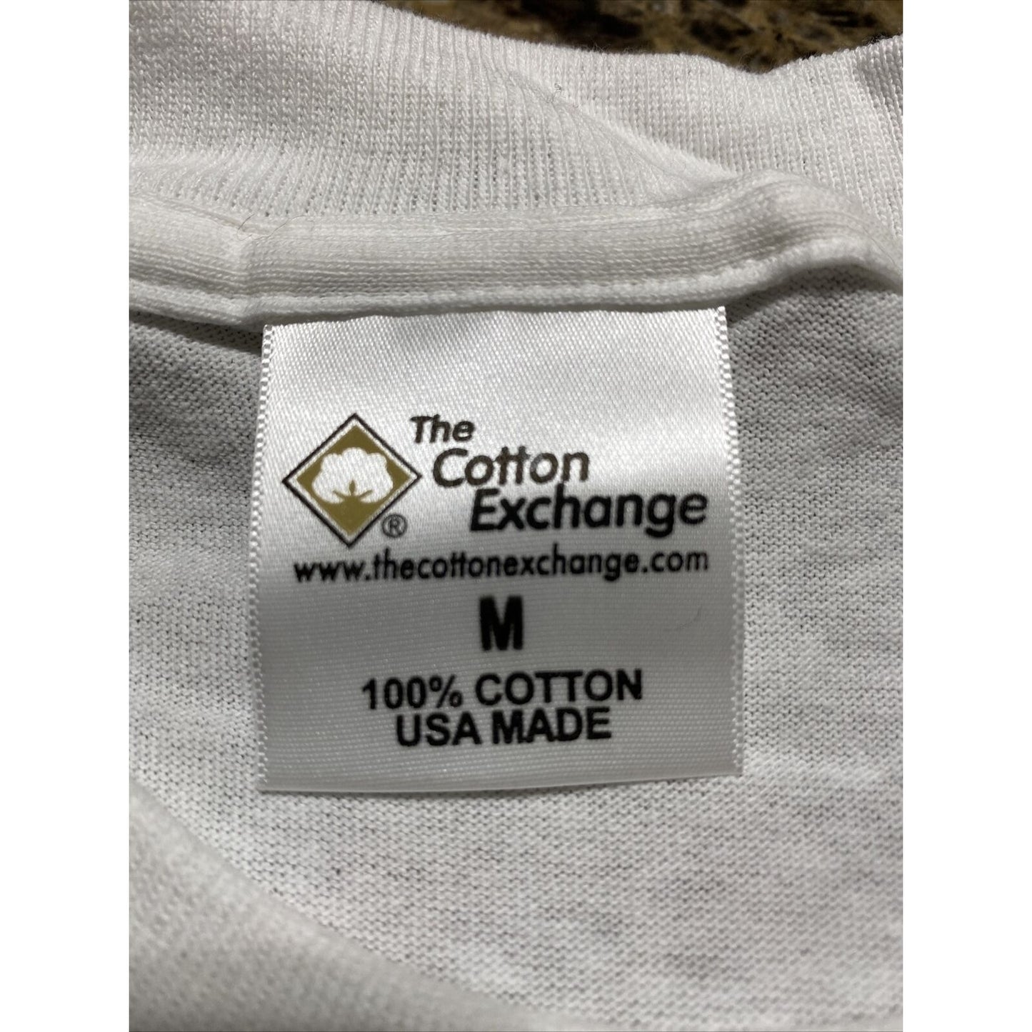 The Cotton Exchange Men’s Medium Plain Solid White Cotton T-shirt