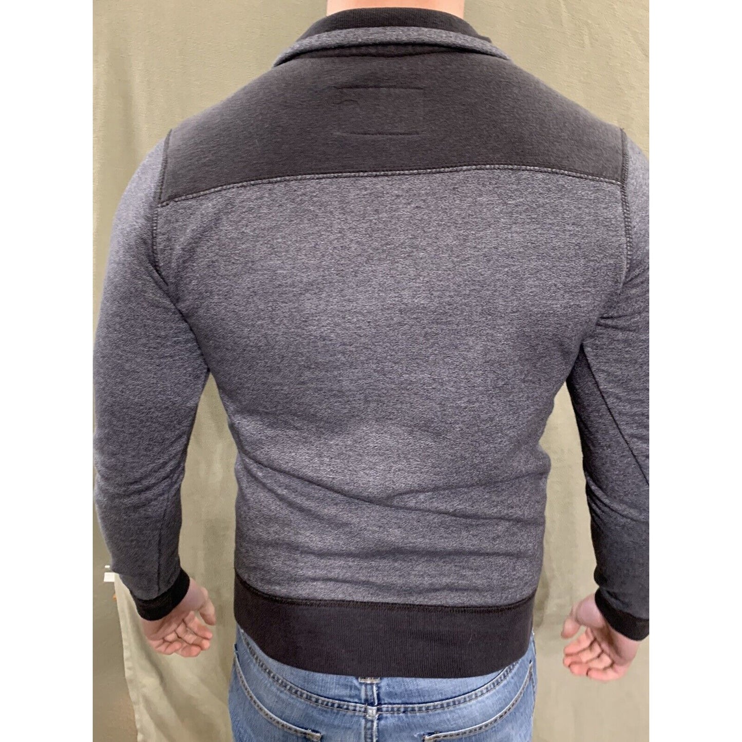 Aeropostale Gray 1/4 Zip Pullover Men's Size Extra Small