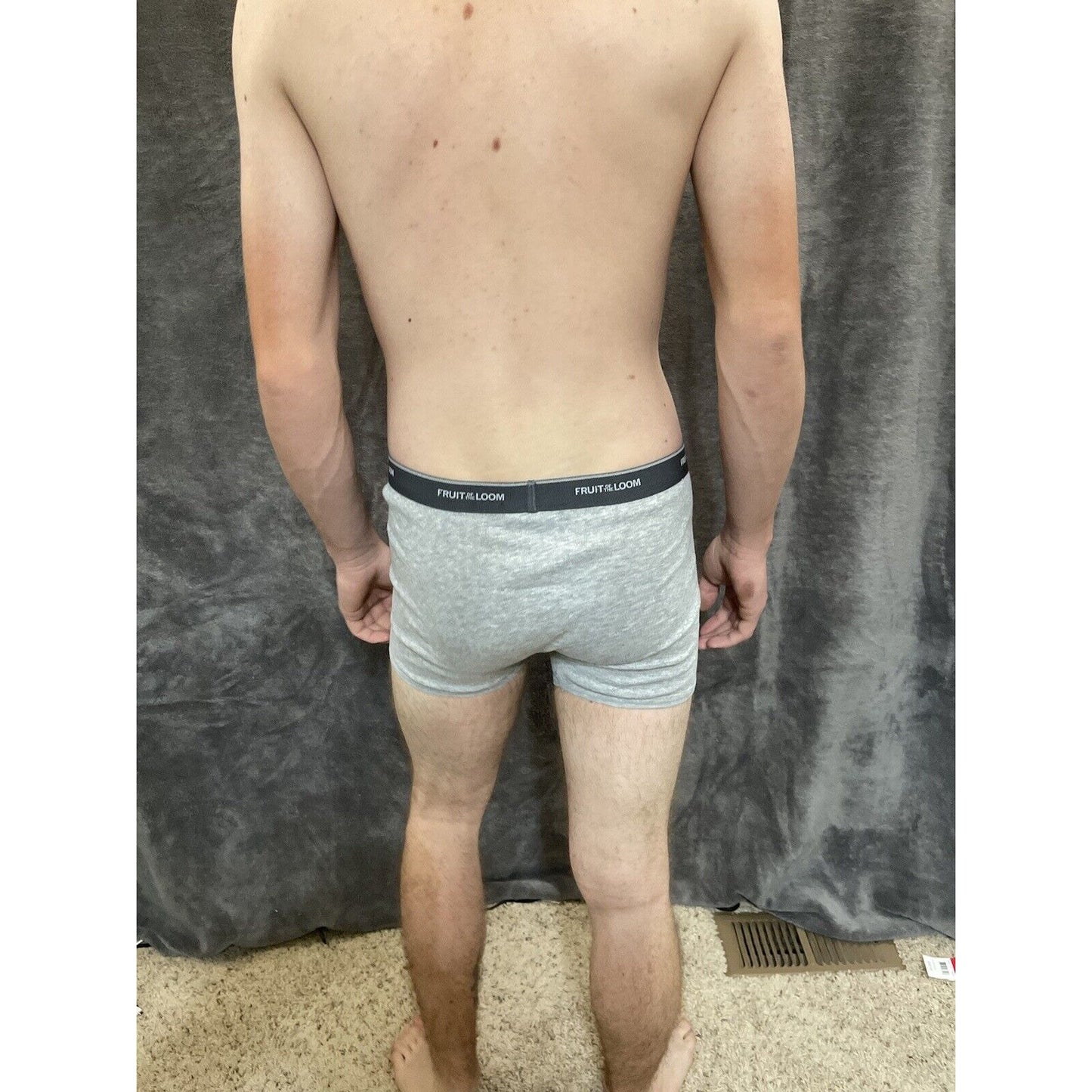 boy's gray fruit of the loom boxer briefs Large