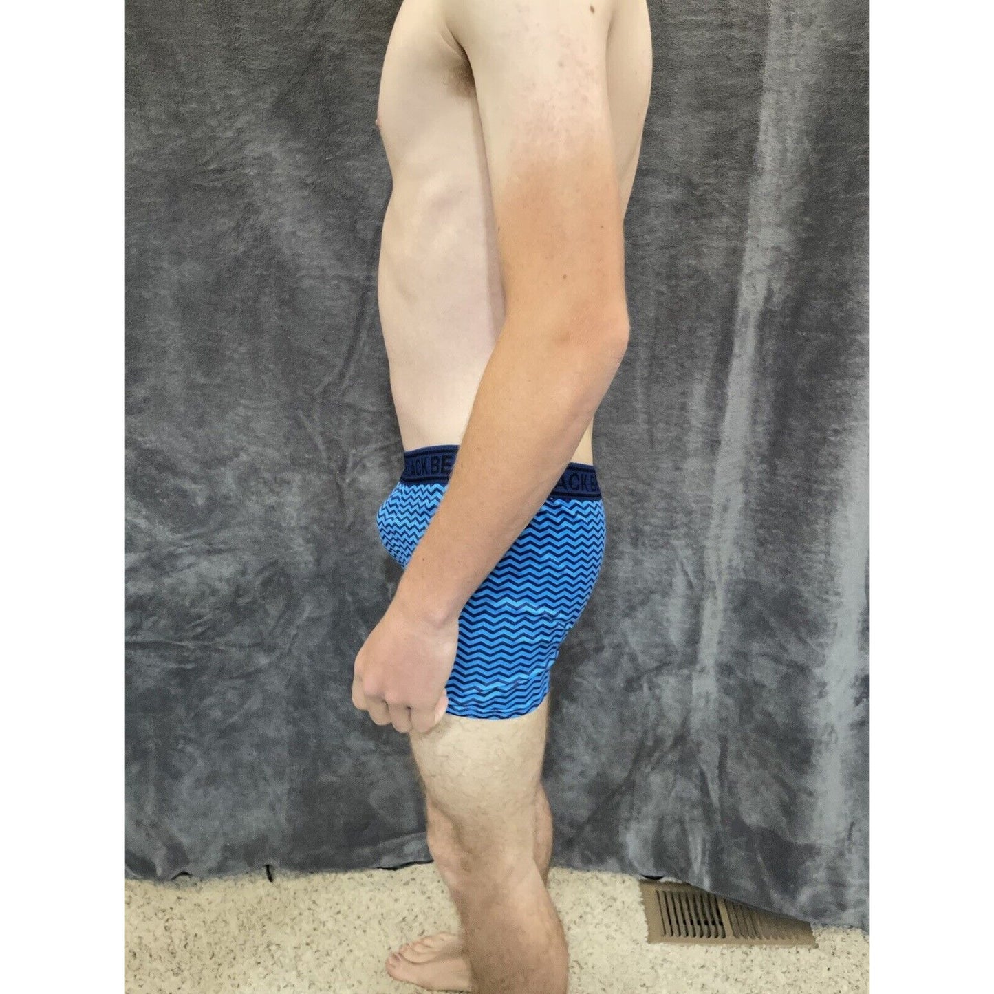 men's medium athletic trunk style black bear boxer brief Aqua And Blue Waves