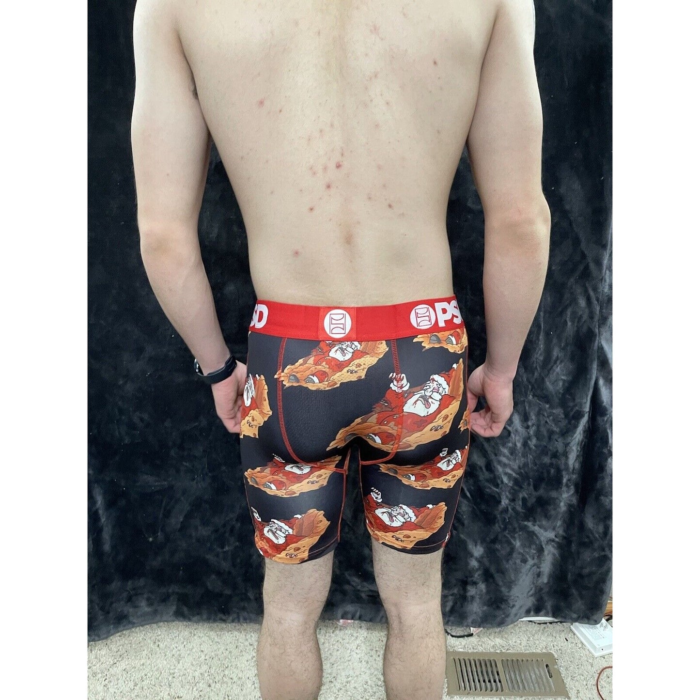 PSD Underwear Rick and Morty Santa Men's Boxer Briefs Large Red