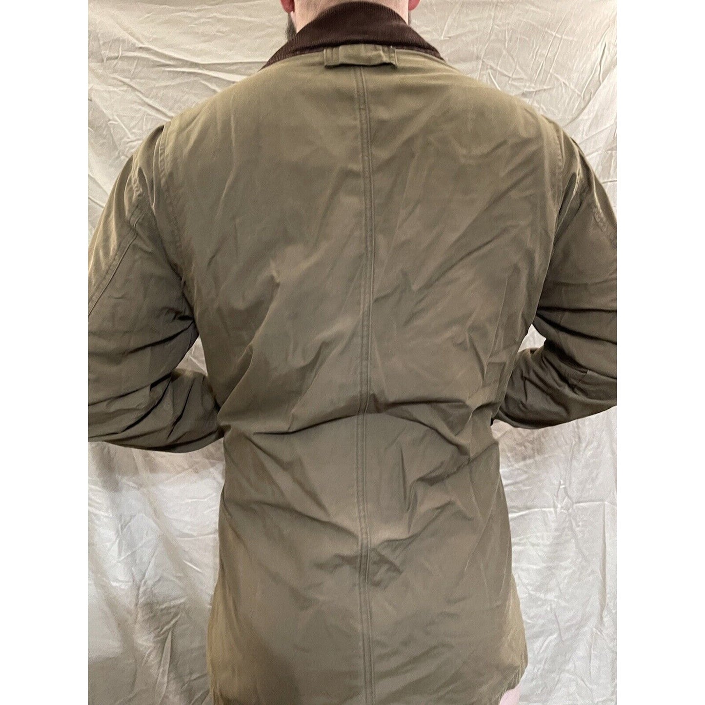 Men's Eddie Bauer button up jacket brown corduroy Medium