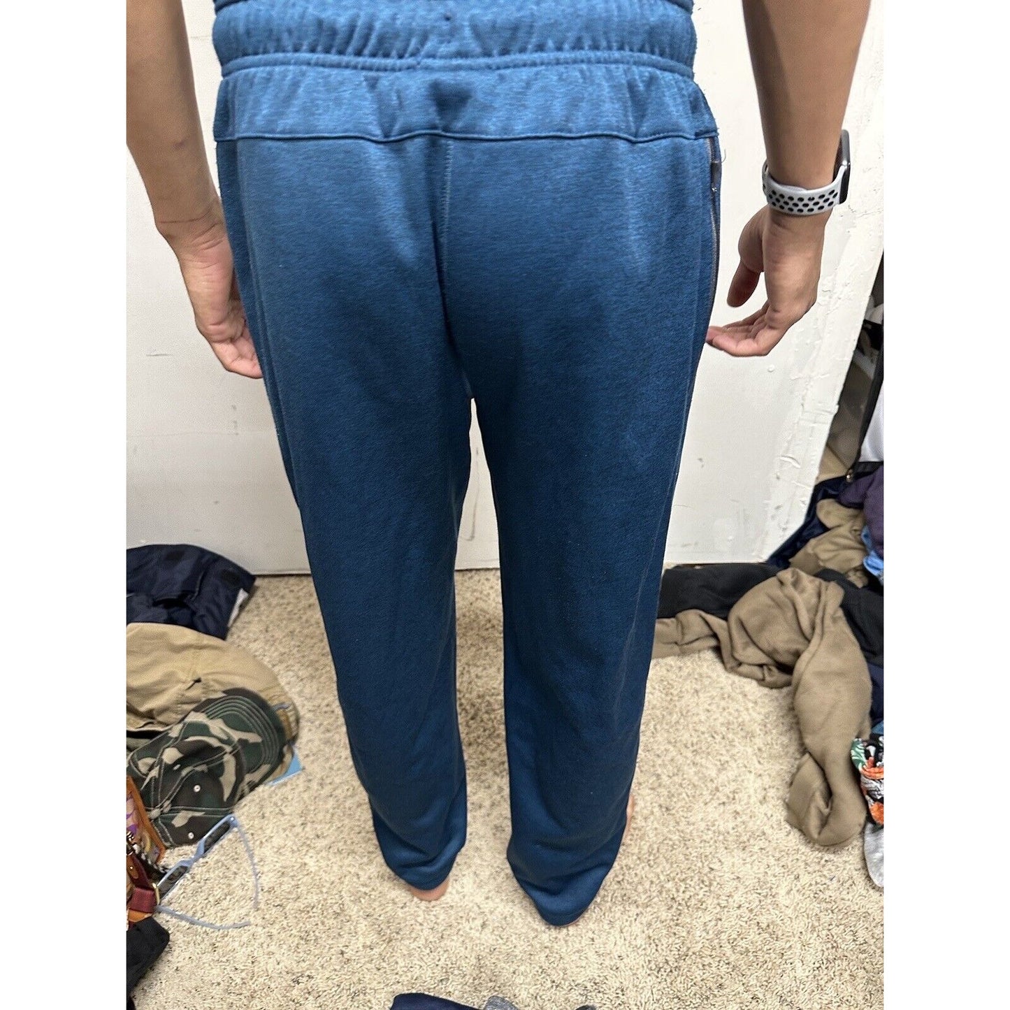 Men’s Russell Small Dri Power Blue Sweatpants With Pockets