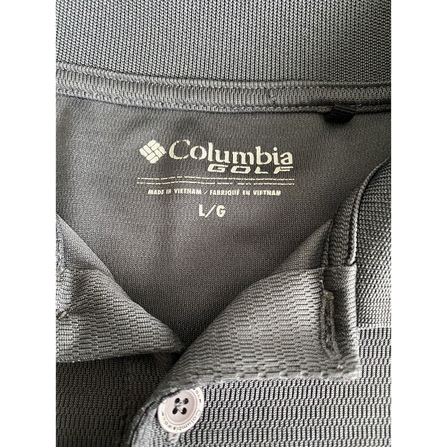 Columbia Golf USF South Florida Bulls Gray w/ Green Logo Men’s Large Polo Shirt