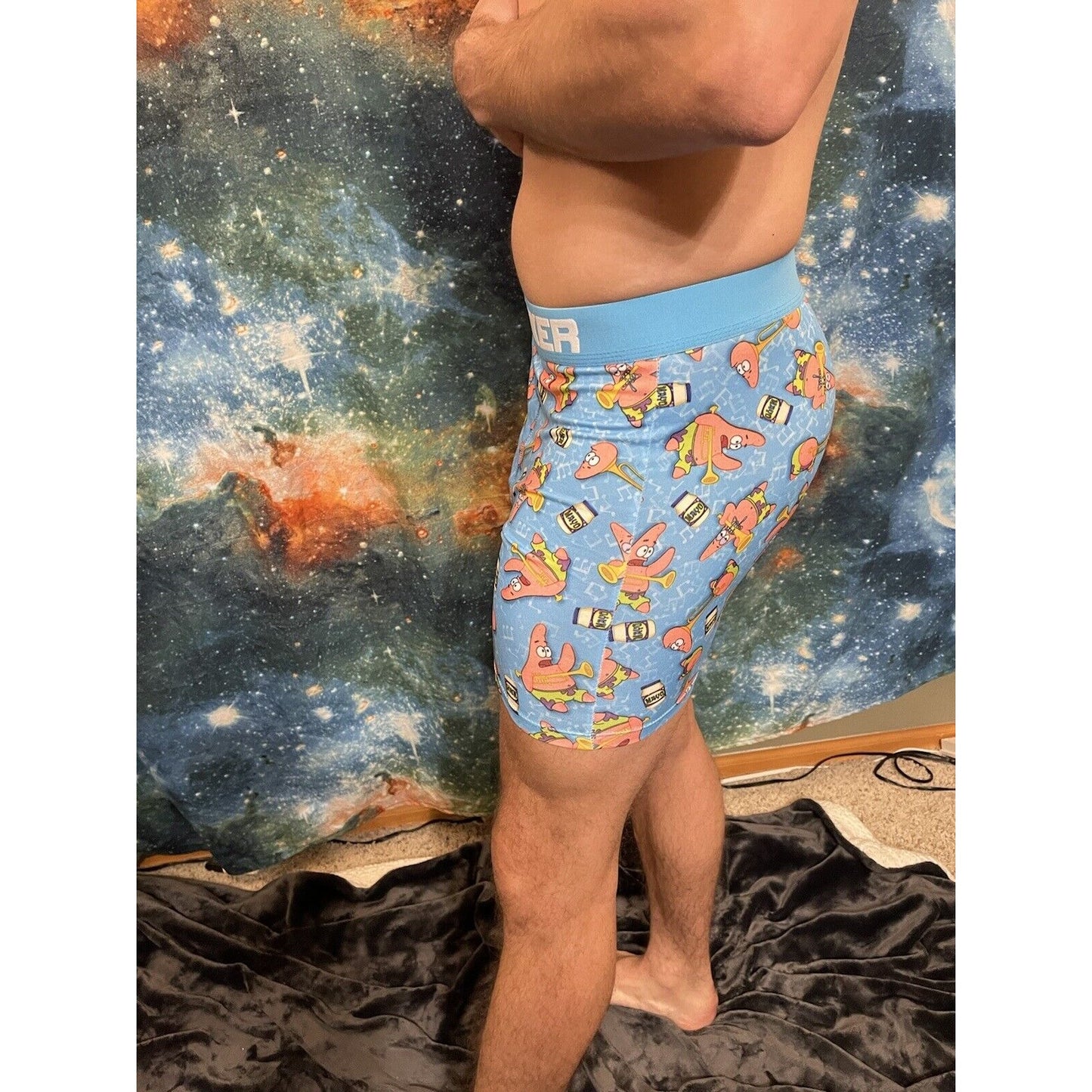 Men’s Crazy Boxer Briefs Spongebob Large Blue new unworn
