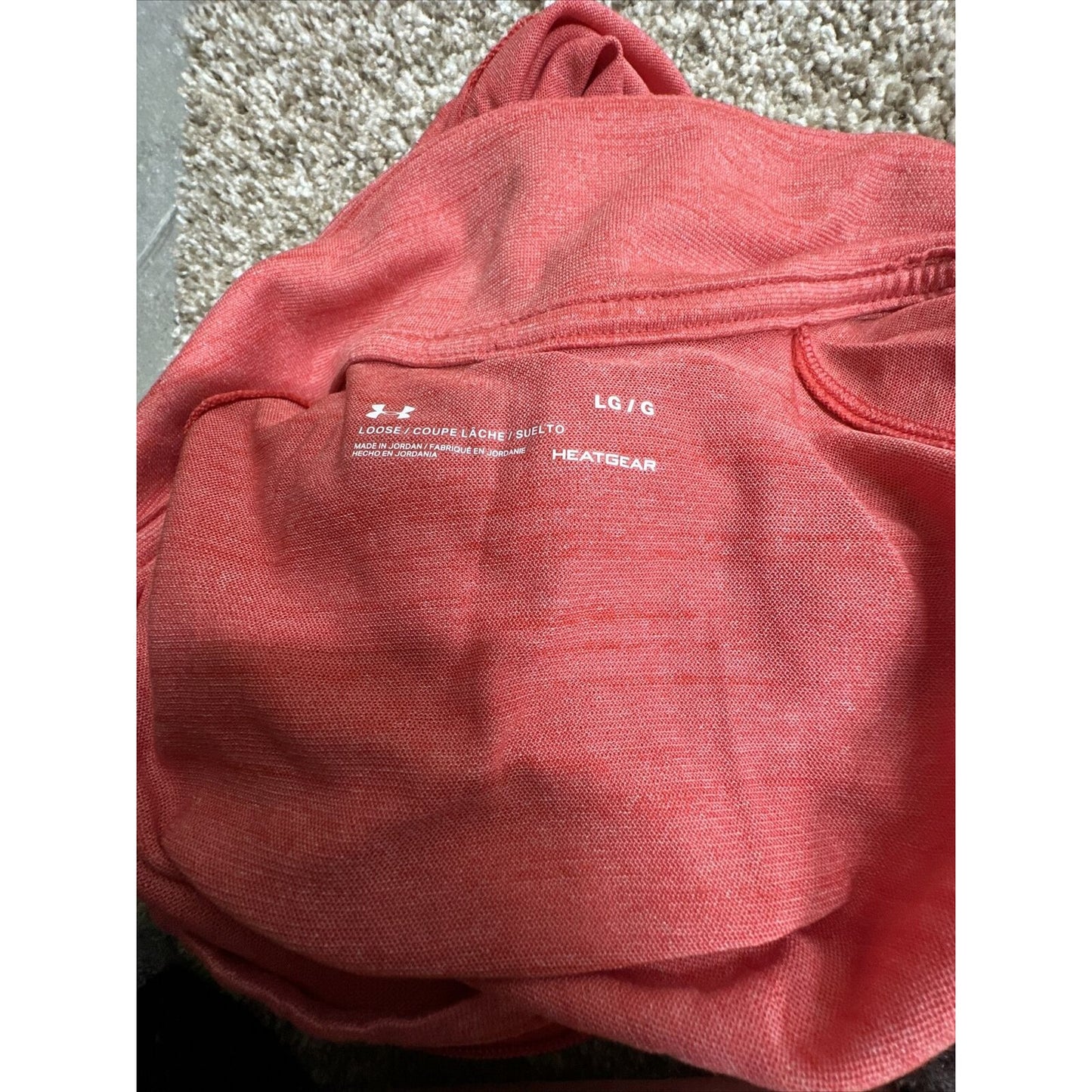 men’s loose under armour quarter zip long sleeve corral pullover shirt Large
