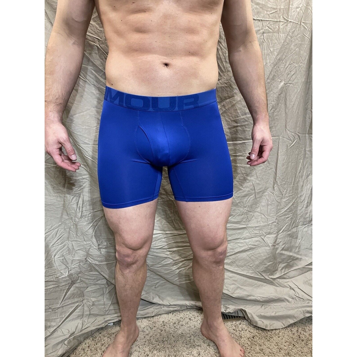 Men's small royal blue under armour the tech mesh boxer jock