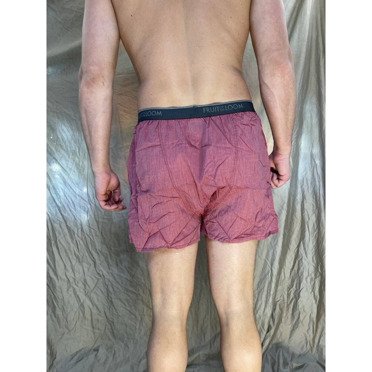 men's fruit of the loom Pink boxer shorts large