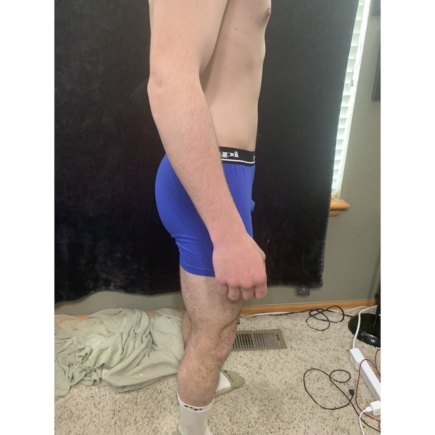 Men’s Papi Medium Boxer Briefs Royal Blue 5% Spandex