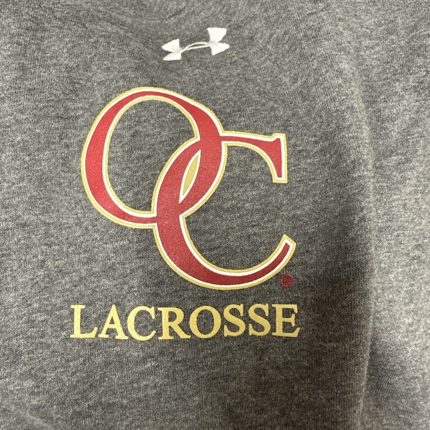 Men’s Gray OC Lacrosse Under Armour Loose Cold Gear Small Hoodie