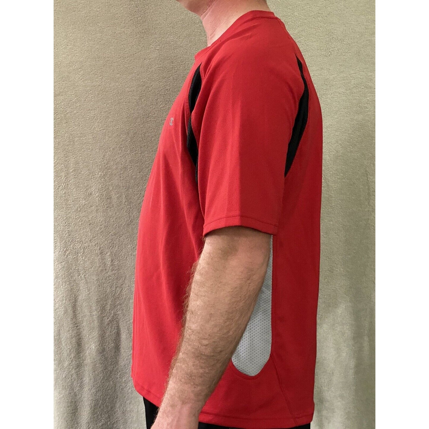 NWT! Champion Double-Dry Elevation Odor Resistant Red Men’s Large Polyester Tee