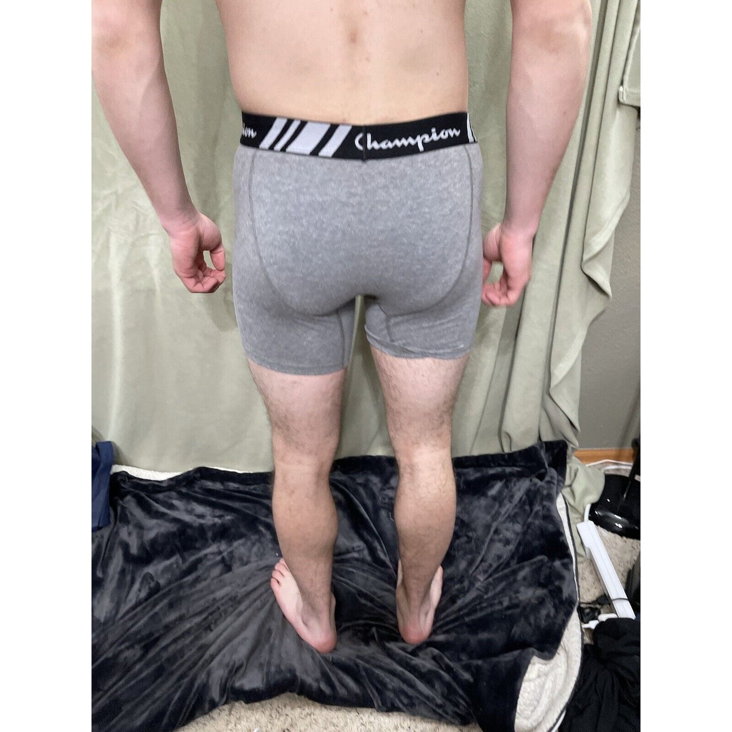 Champion Men's Boxer Briefs Everyday Underwear Size Medium Gray Brand New