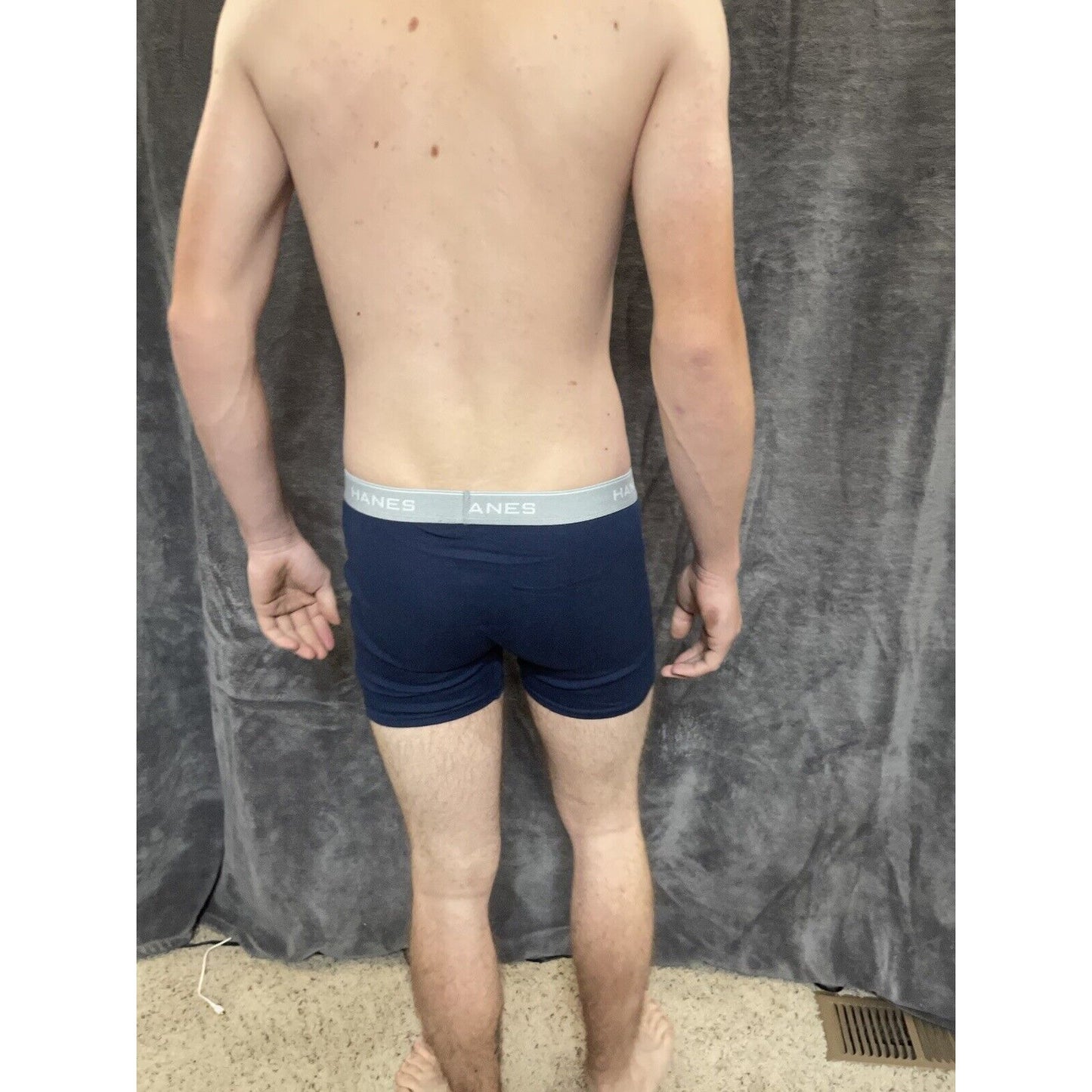 boy's Hanes youth XL Dark Blue With Yellow boxer brief