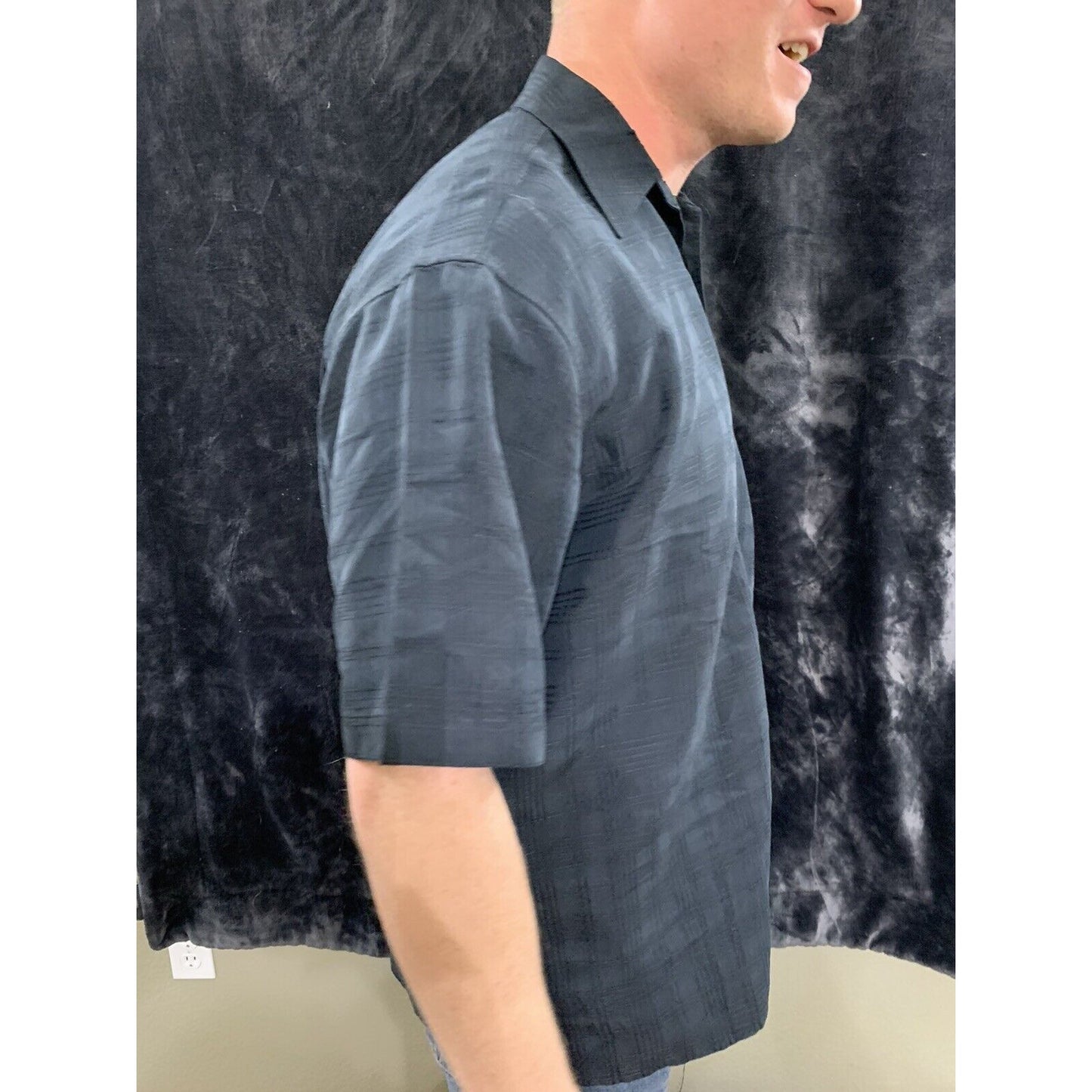 John Henry Ultra Feel Medium Black 65% Modal 35% Poly Blend Casual Men's Shirt