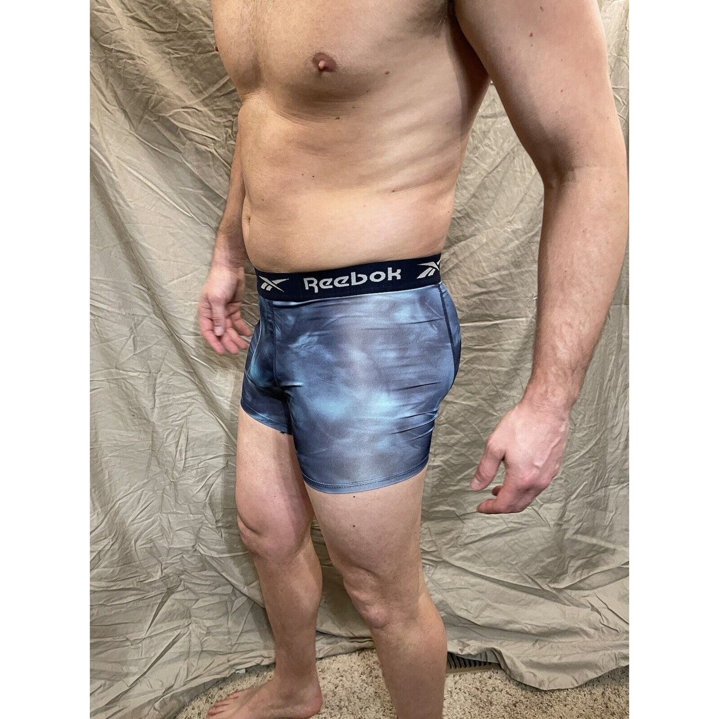 men's reebok small multicolor compression shorts