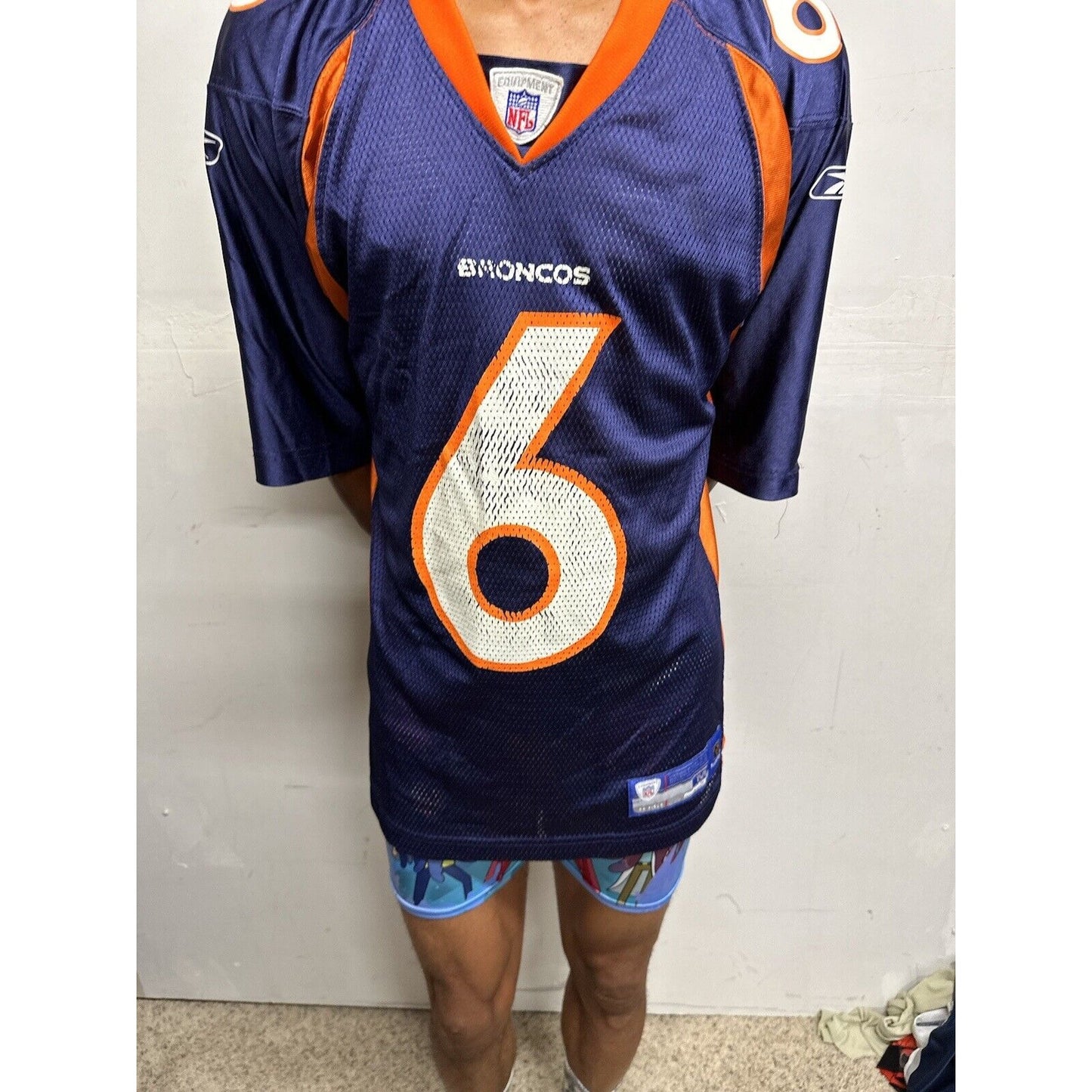 Men’s Reebok NFL Equipment Denver Broncos On Field Medium Football Jersey Cutler