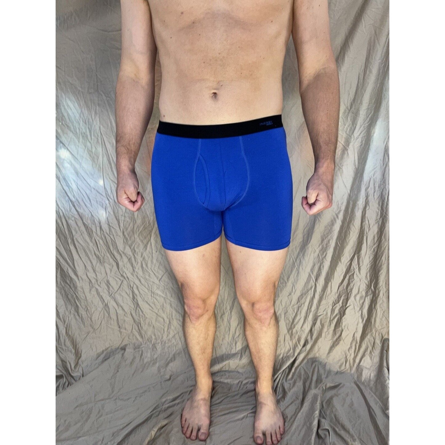 men's blue innersy weekly medium 5% spandex boxer brief