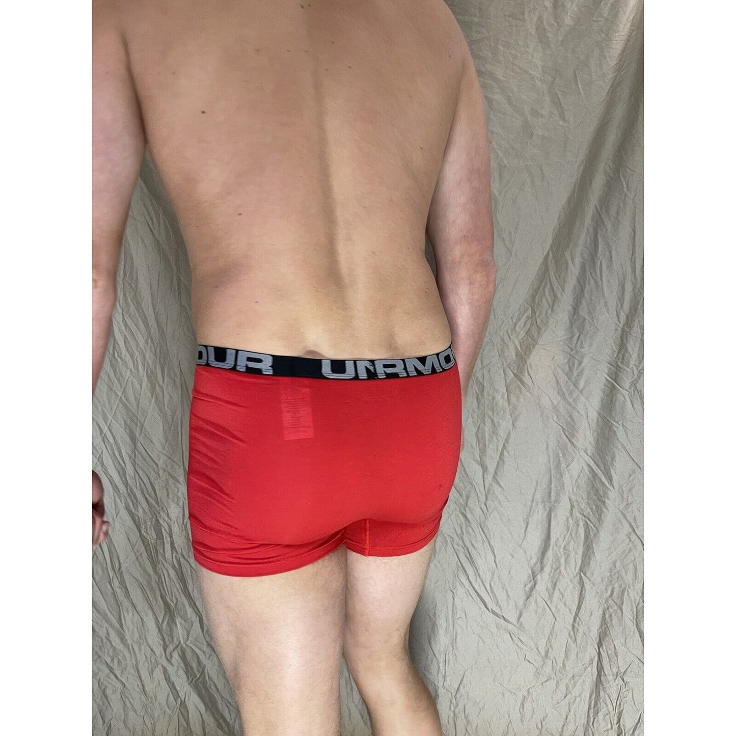 youth XL Red under armour fitted heat gear boxer briefs