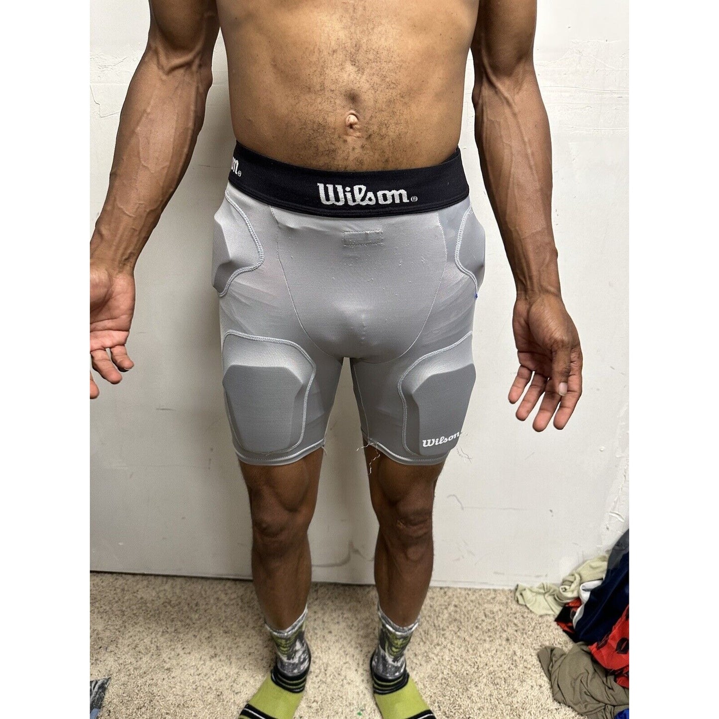 Boy’s Wilson Youth Small Gray Football Girdle Woth Pads
