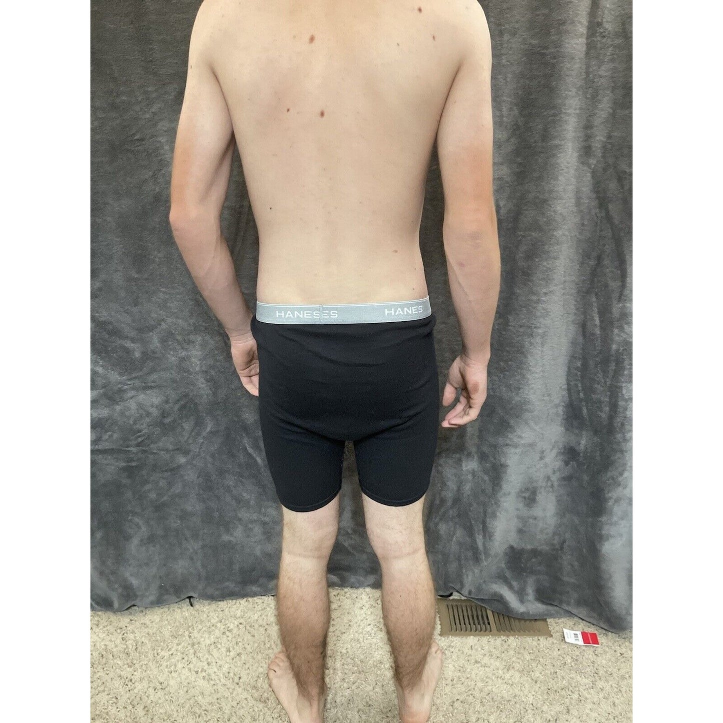 boy's black XL hanes boxer briefs gray band