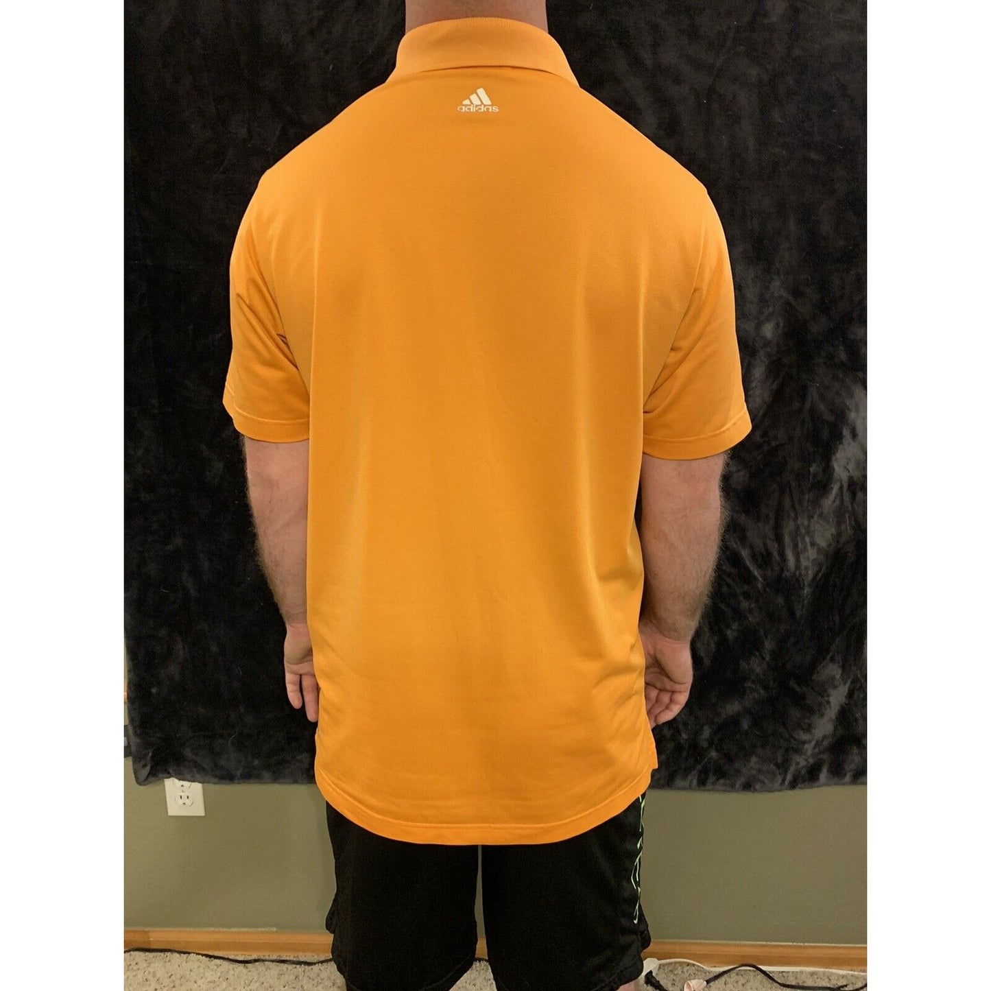 Adidas Climalite Men's Orange Short Sleeve Polo Shirt!! Size Medium
