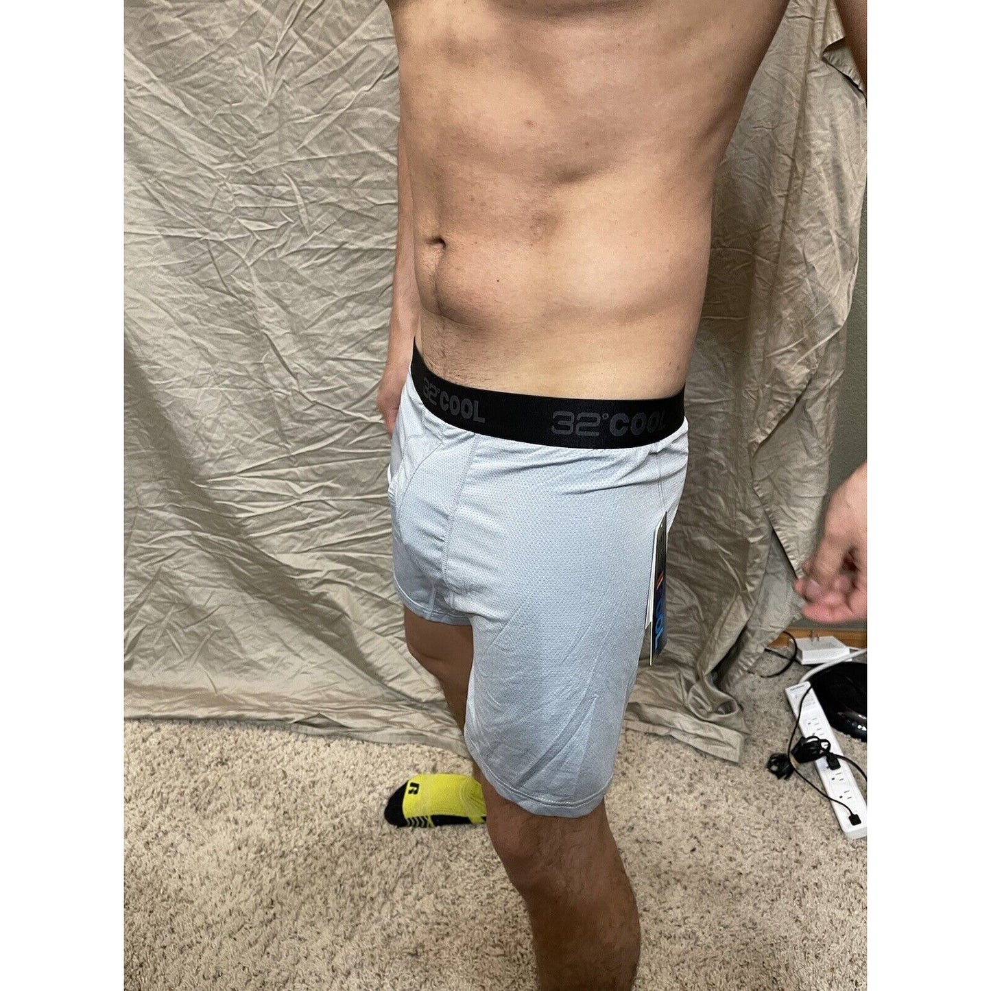 men's 32 degrees cool large icy grey boxer brief