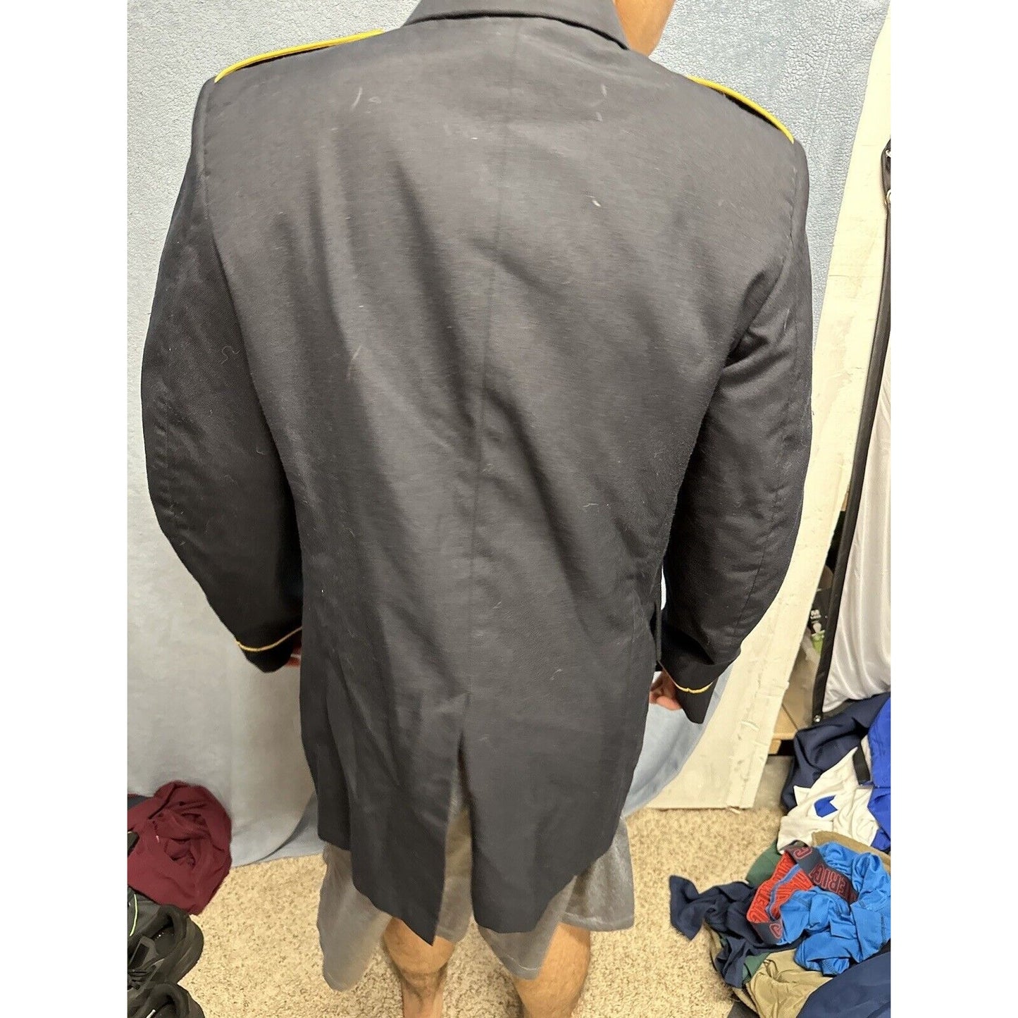 Men’s Army Coat Army Blue 450 Poly Wool 38L C Uniform Coat Top