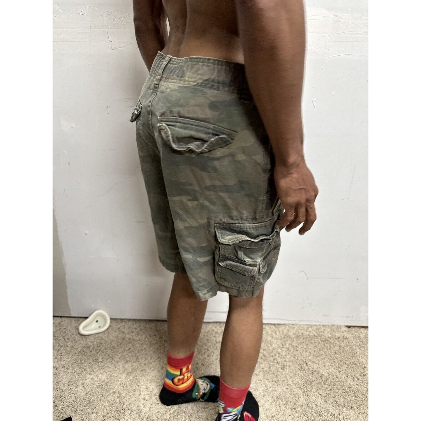 Men’s Camo Cargo Shorts Faded Glory Size 30