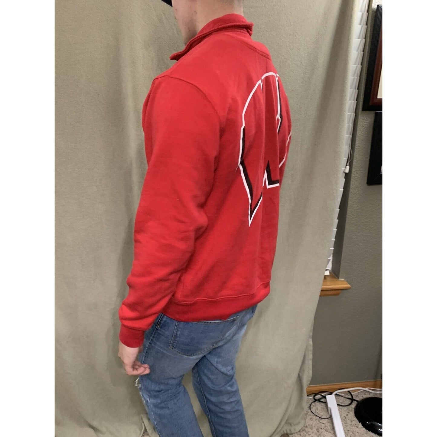 Vintage Wisconsin Badgers Soft Hoodie Sweatshirt Red Jansport Medium