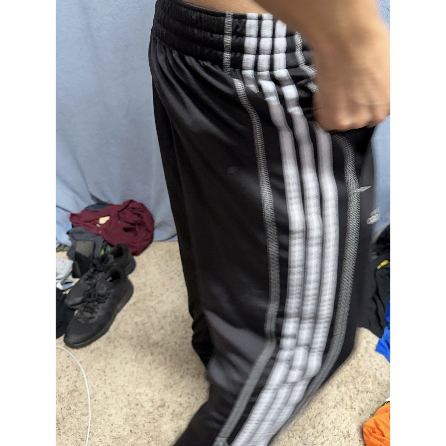 Men’s Black Adidas UVU Wrestling Sweat Pants Size XL Black