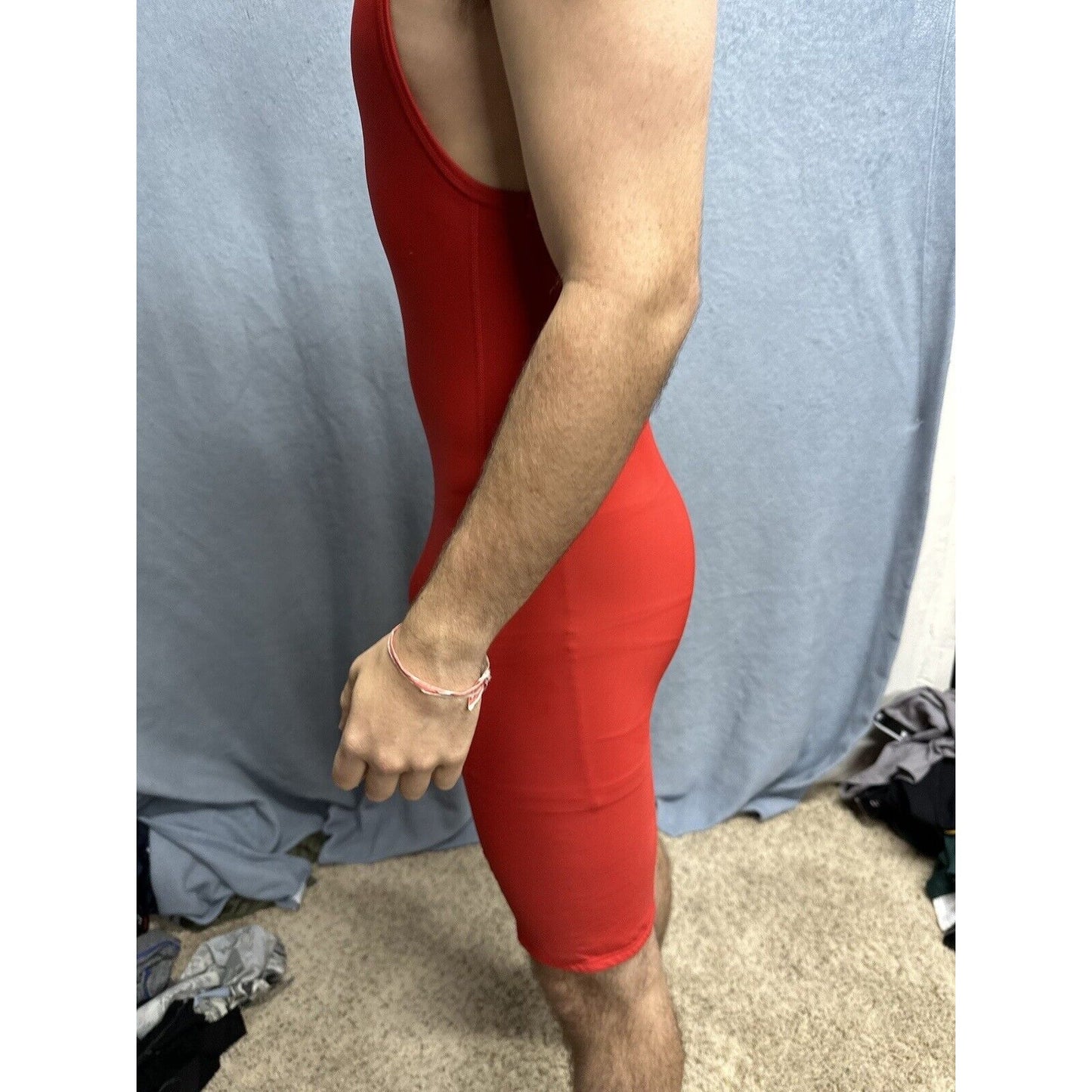 Men’s Red Alleson Athletics Large Red Wrestling Singlet