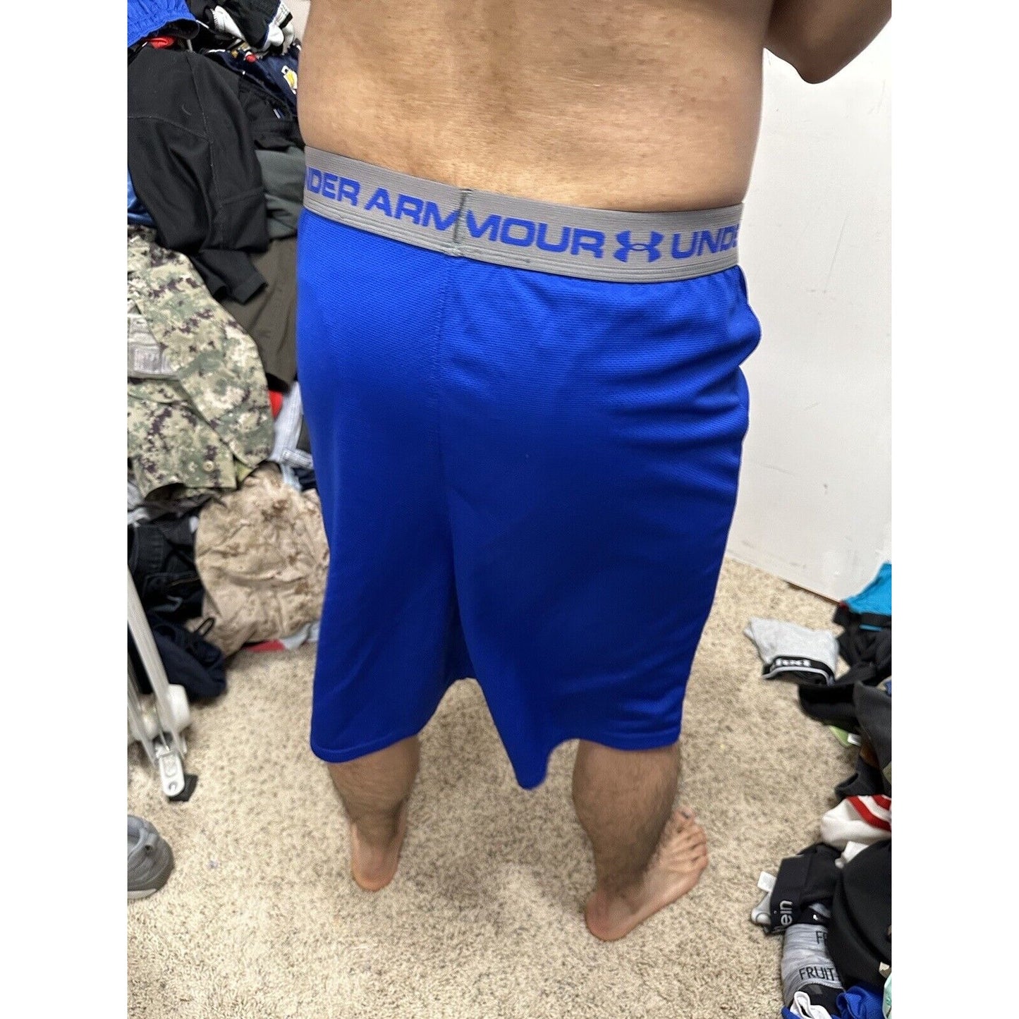 Boy’s Youth xL Under Armour Blue Heatgear Shorts Loose