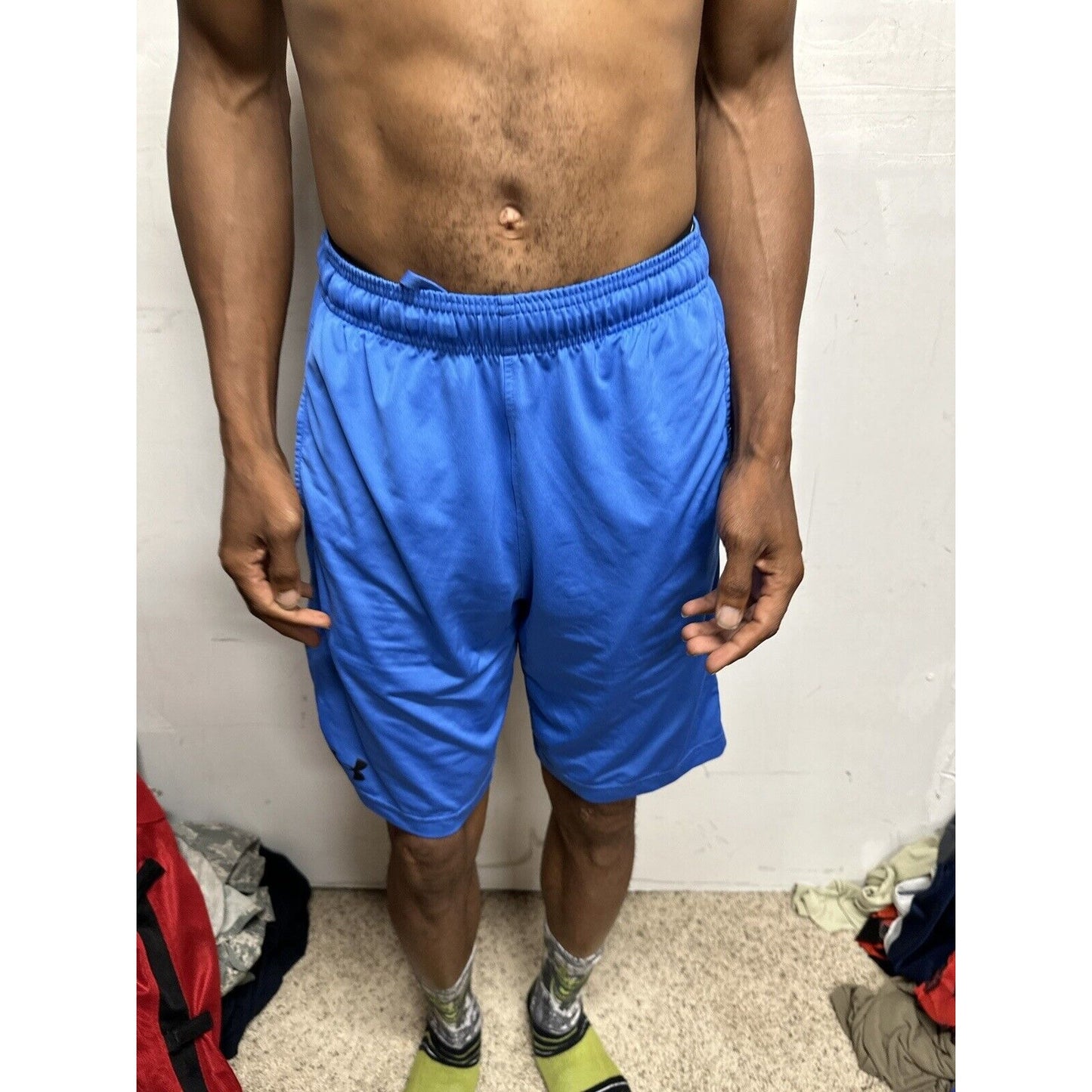 Men’s Blue Loose Small Under Armour Athletic Shorts With Pockets