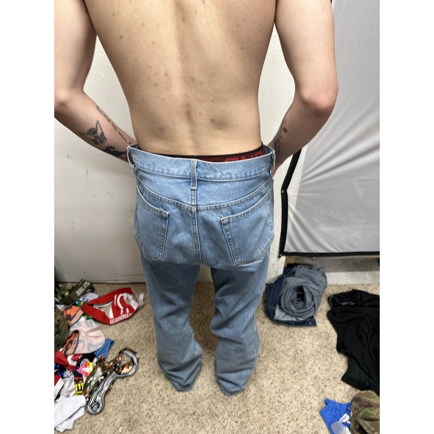 Men’s Light Blue Faded Glory Jeans 34 X 32