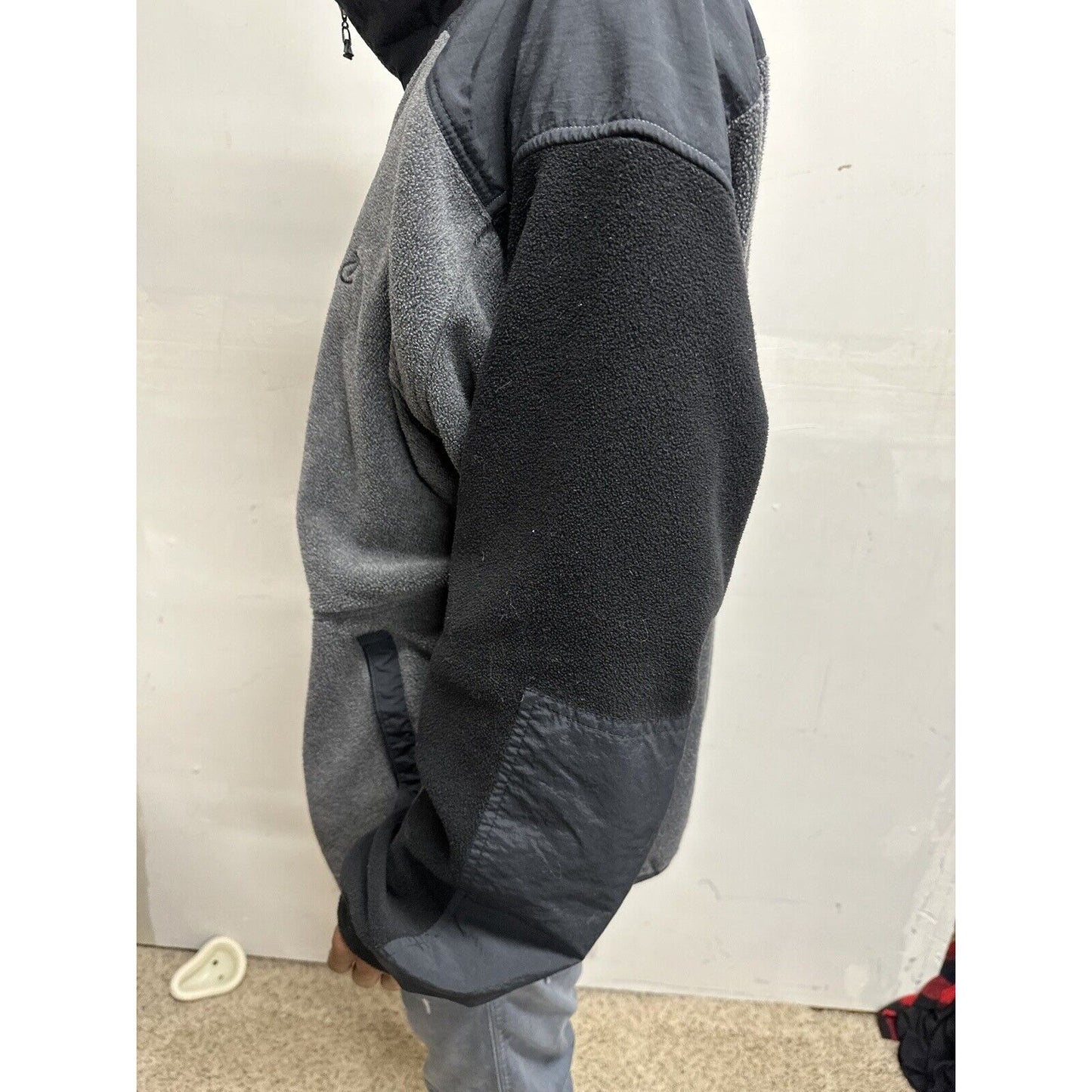 Men’s Gray And Black Bike Performance XL Full Zip Jacket Poly Blend